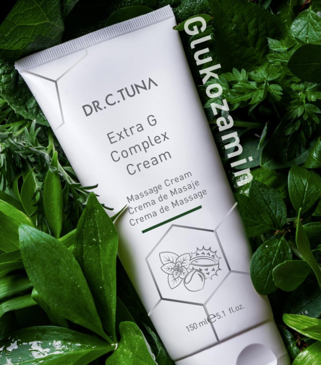 FARMASi Dr. C. Tuna Extra-G Complex, Refreshing and moisturizing Massage Cream with Clucosamine, Horse Chestnut and Menthol 5.1 Fl Oz / 150ml