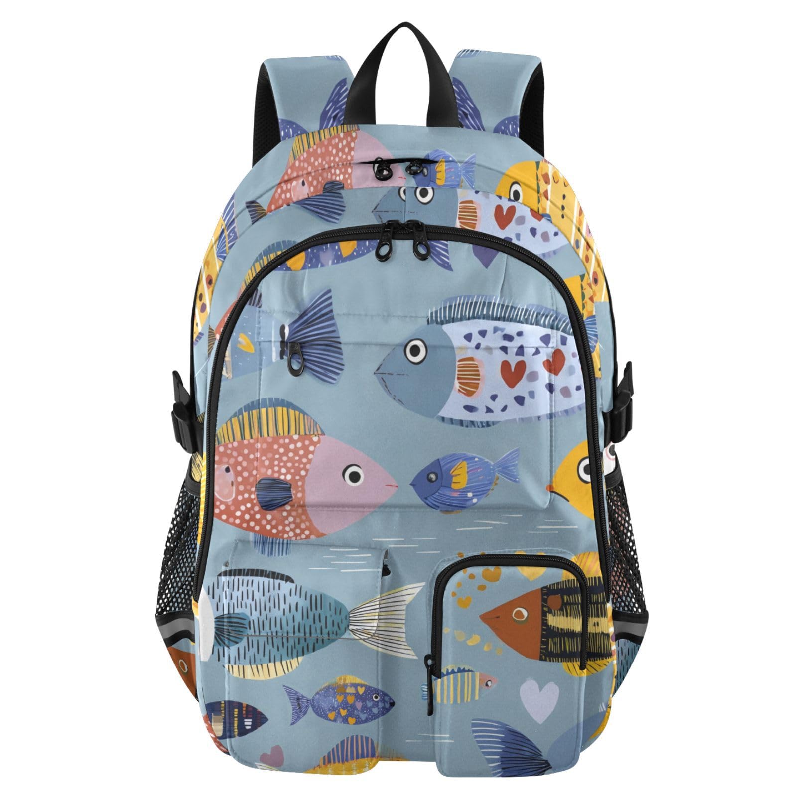 Mochilas para laptop de 17.5 pulgadas azul bolsa de trabajo universitaria ligera casual 8