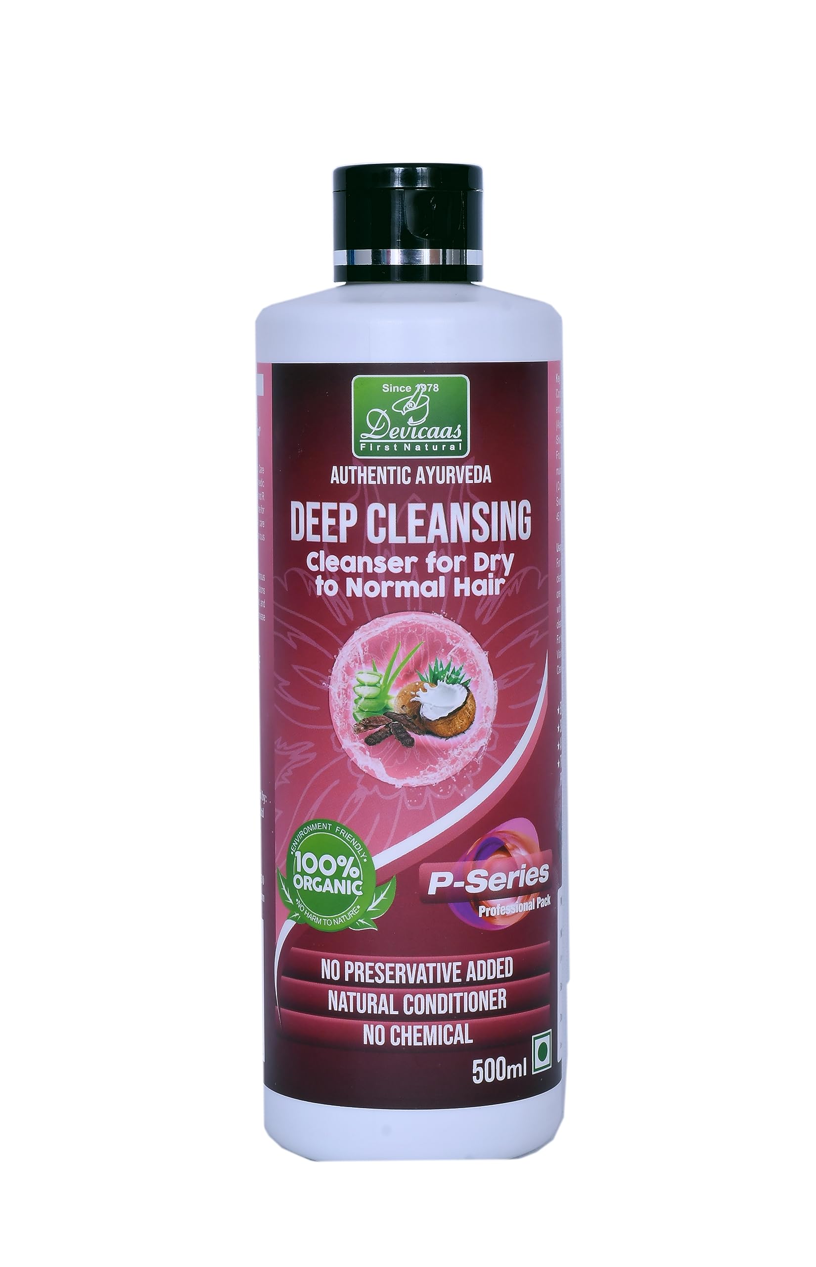 DEEP HAIR CLEANSER 500 ML | Dry to Normal Hair | Coconut Oil, Extracts of Shikakai, Aloevera & Areetha-image-20