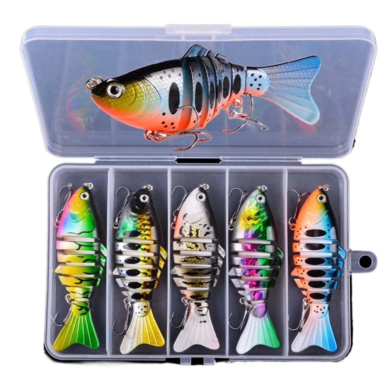 Zestaw 5 tonących woblerów Crankbait, zestaw wędkarski, sztuczna przynęta, twarda przynęta Swimbait, woblery na szczupaki, do połowu basów