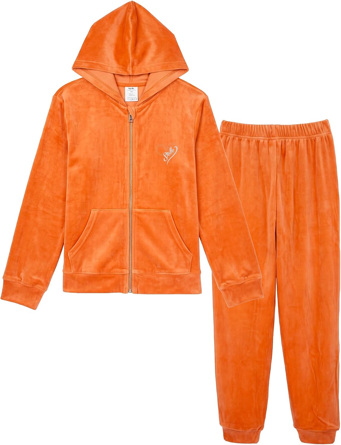Stelle Girls Velour Tracksuits Zip Up Hoodies Joggers with Pockets 5-15 Y