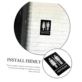 Amazon | TOGEVAL トイレ 看板 男女兼用 看板 トイレ 掲示板