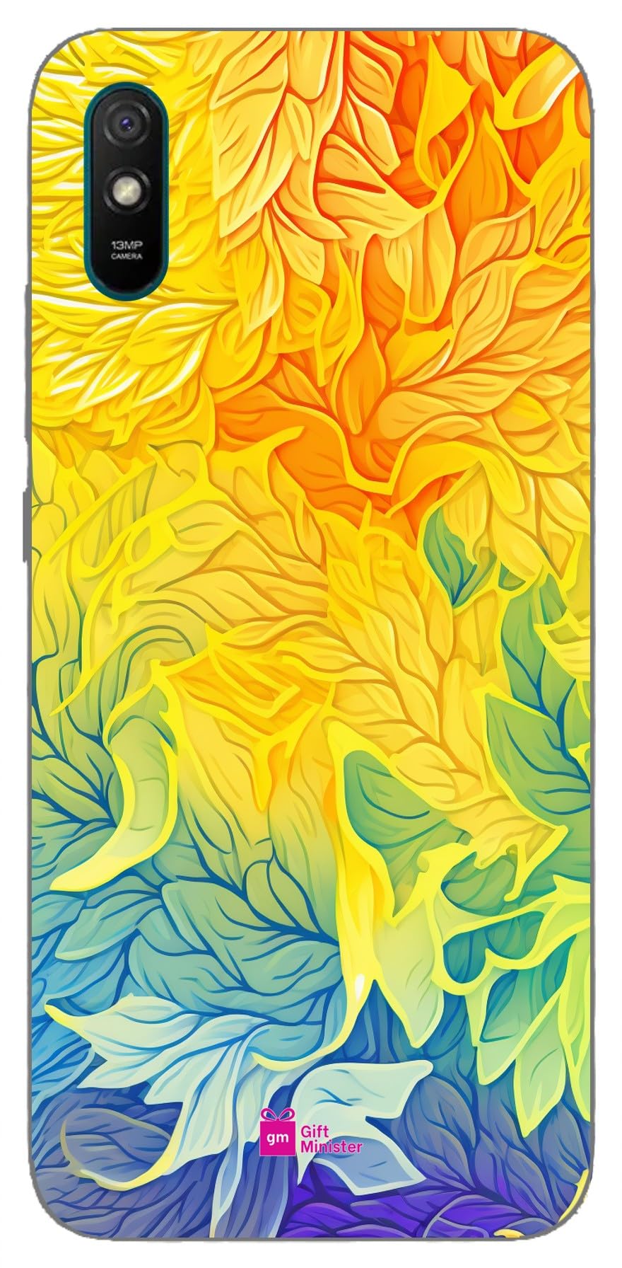 Gift Minister Soft Designer Mobile Case for Xiaomi Redmi 9A Back Cover Gold - Bristly Textures Pattern Art Camera Protection Scratch Resistant Anti-Fingerprint Lightweight Flexible 1Pcs 1701M