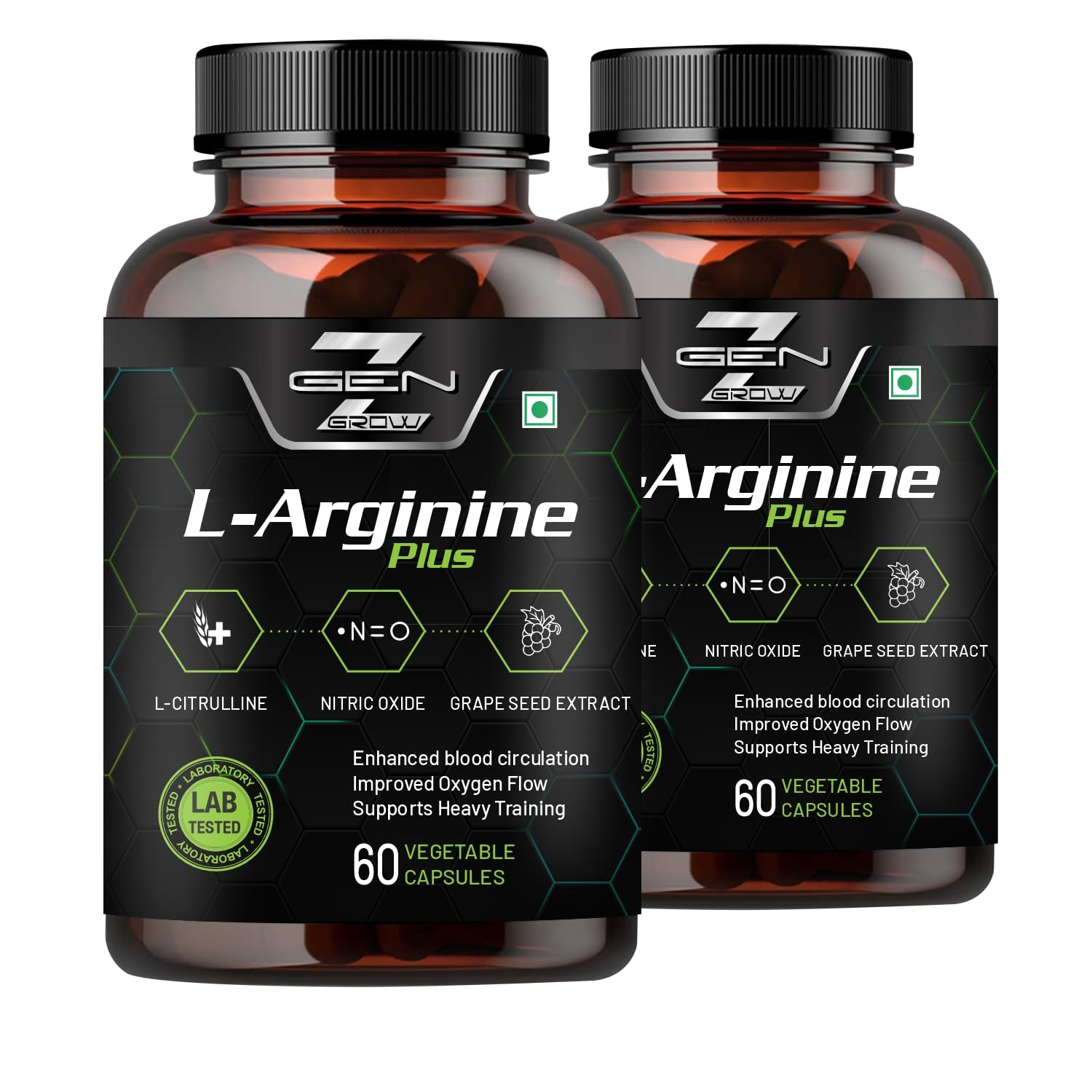 GenZ Grow L Arginine Plus Supplement 1600 MG with L Arginine, Ginkgo Biloba, Korean Red Panax Ginseng Extract for Pre-Work Out for Vascularity, Endurance, Heavy Training, Nitric Oxide Booster 120 Capsules (B0DDY4J5MJ) Amazon Price History, Amazon Price Tracker