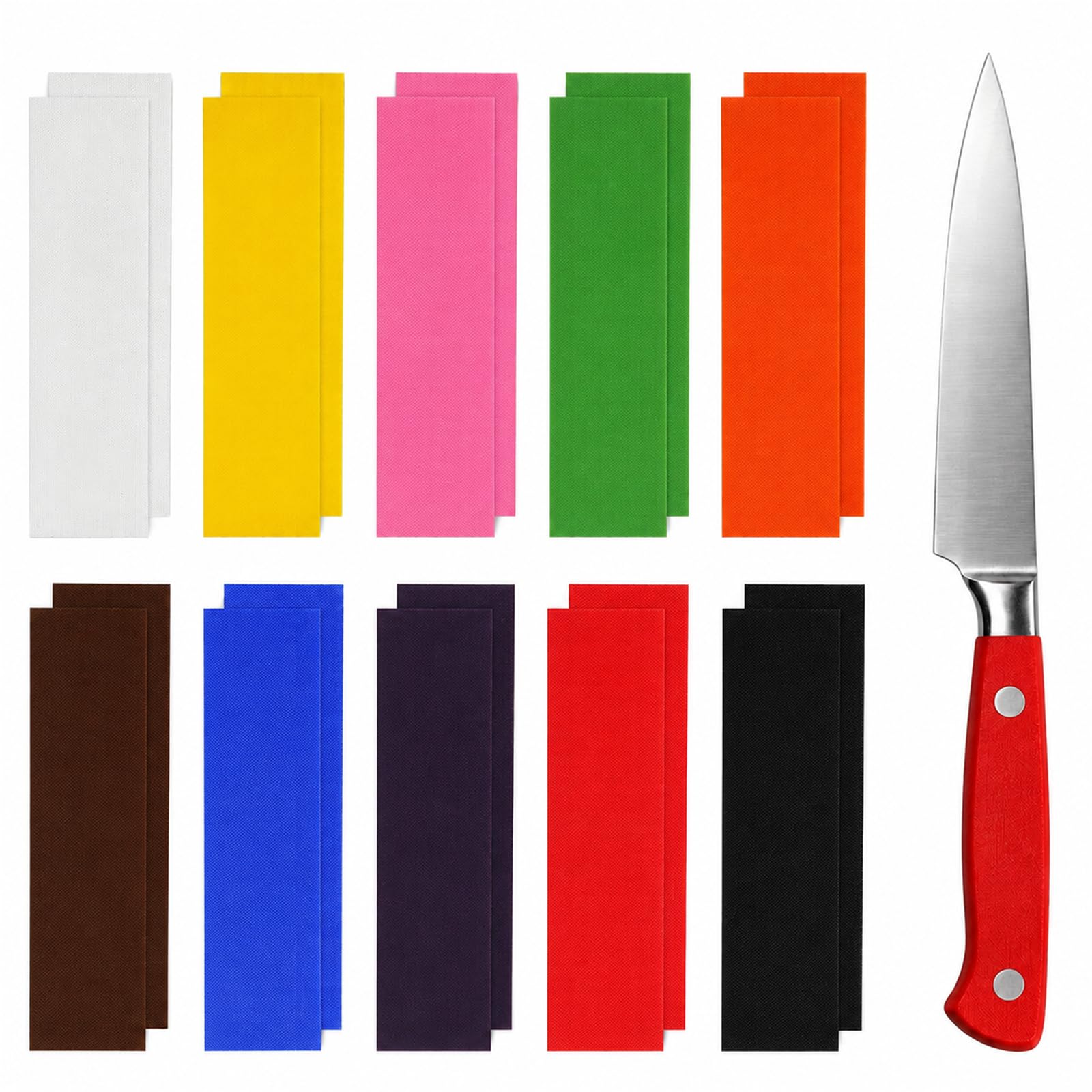 Okllen 20 Pcs Knife Handle Liner, G10 Spacer Sheets Knife Handle Material for Knife Making, Tool Kits and DIY Projects, 10 Colors, 6.3" x 2" x 0.03"