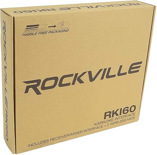 Miniatura 7 de RockvilIe RKI60 - Mezclador de micrófono inalámbrico dual para karaoke para sistema de cine en casa