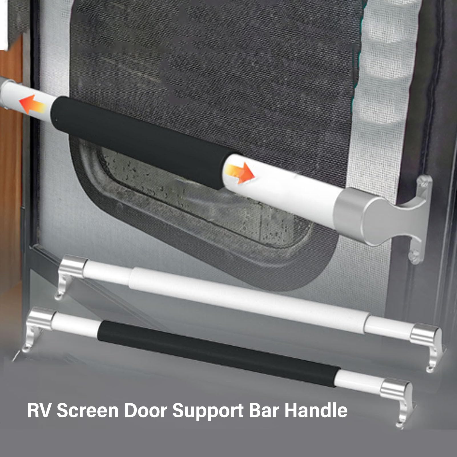 Fabater RV Screen Door Cross Bar, Non Slip Grip with Metal Base, Adjustable From 21.7 Inch to 32.3 Inch, RV Door Accessories - Image 3