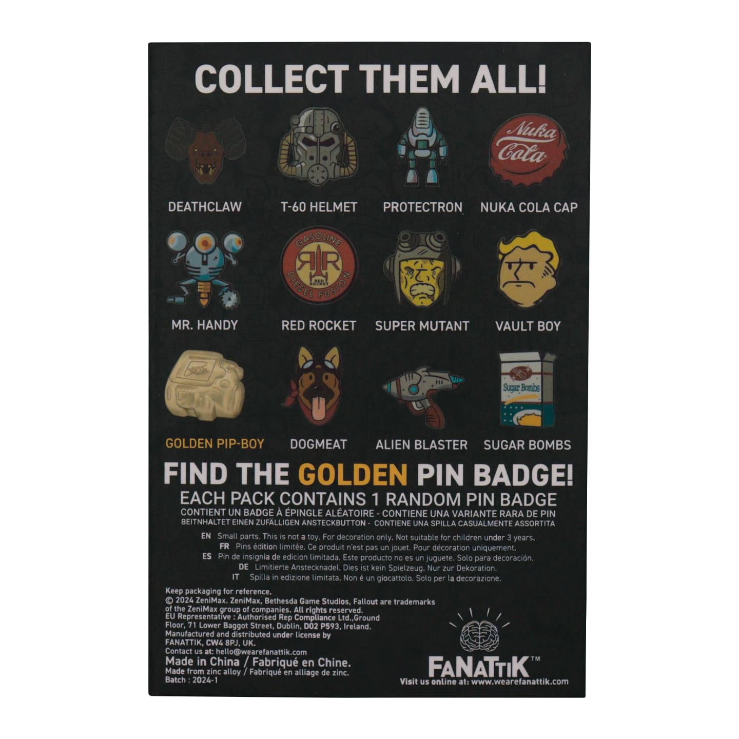 Amazon.com: Fallout Mystery Enamel Pin Pack | One Random