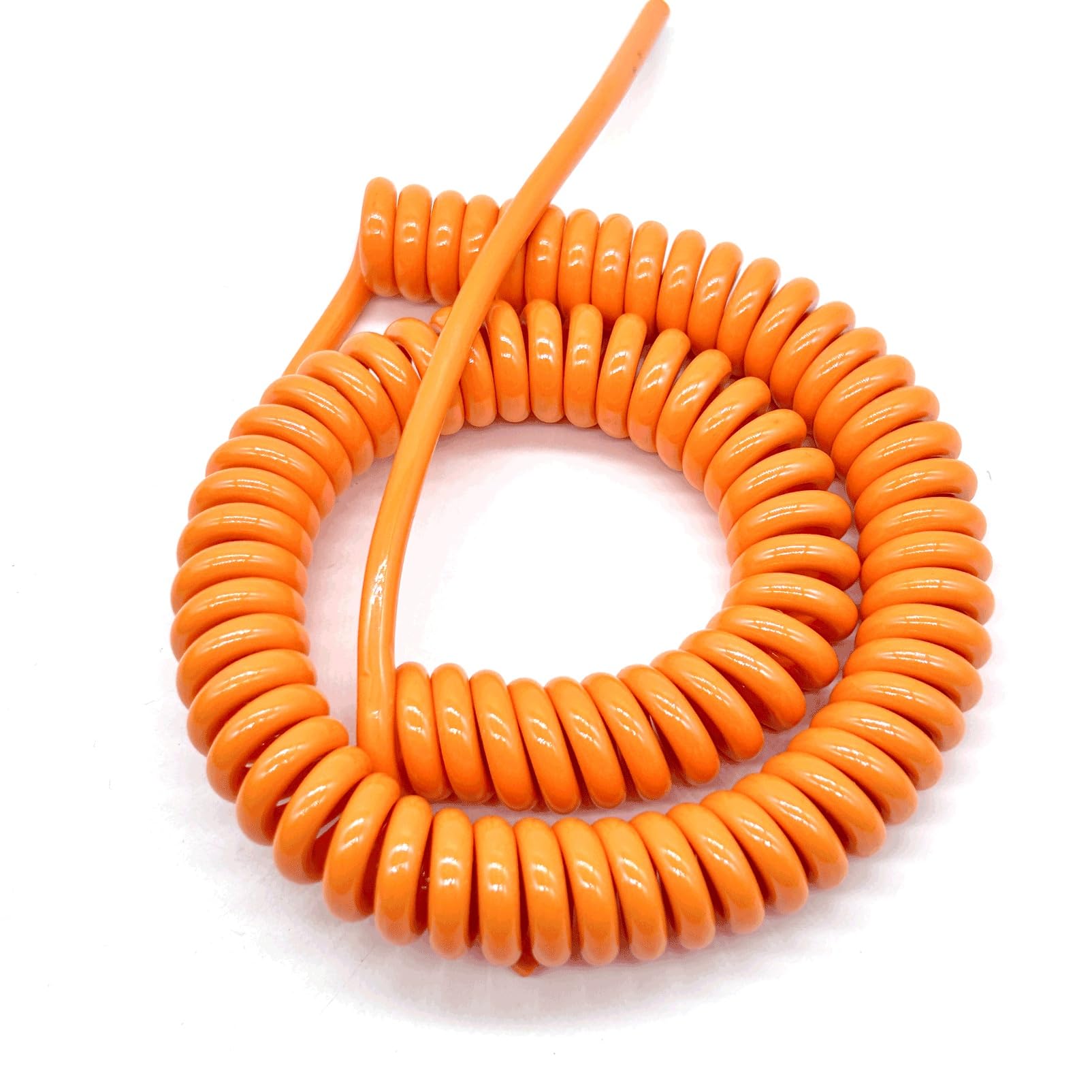 PULaif Spring Spiral Cable, 3 Core 17AWG Spiral Electric Wire 1mm2 Cold Resistant Polyurethane Retractable Multiple Sizes(Stretch 3 Meters)