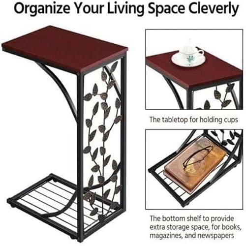 Miniatura 5 de C-Shape Side Table Coffee Snack for Living Room End Table