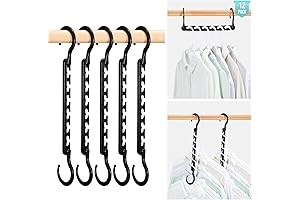 HOUSE DAY Sturdy Plastic Space Saving Hangers 12 Pack