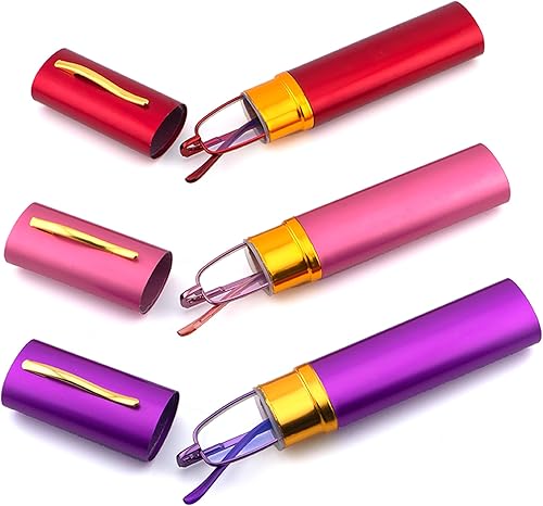 Miniatura 8 de SOPHILY Paquete de 3 lentes de lectura delgados de bolsillo para hombres y mujeres, bloqueo de luz azul, compactos, bisagra de resorte, lentes de