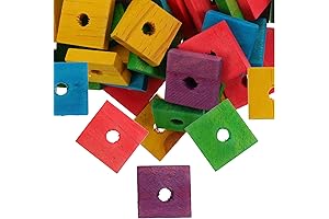 Wooden Parrot Chewing Toy Set: 100Pcs for Beak Trim & DIY Play