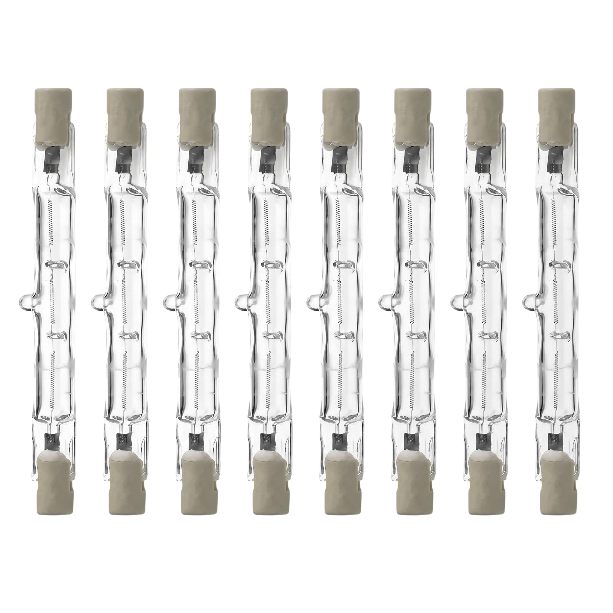 R7s Halogenlampe, 189 mm, dimmbar, 1500 W, Typ J, Halogenlampe, 8 Stück | Warmweiß 2800K, 220-240V, Speziallampe Doppelsockel für Baustrahler, Ofen, Bühne & Studio, hoher CRI