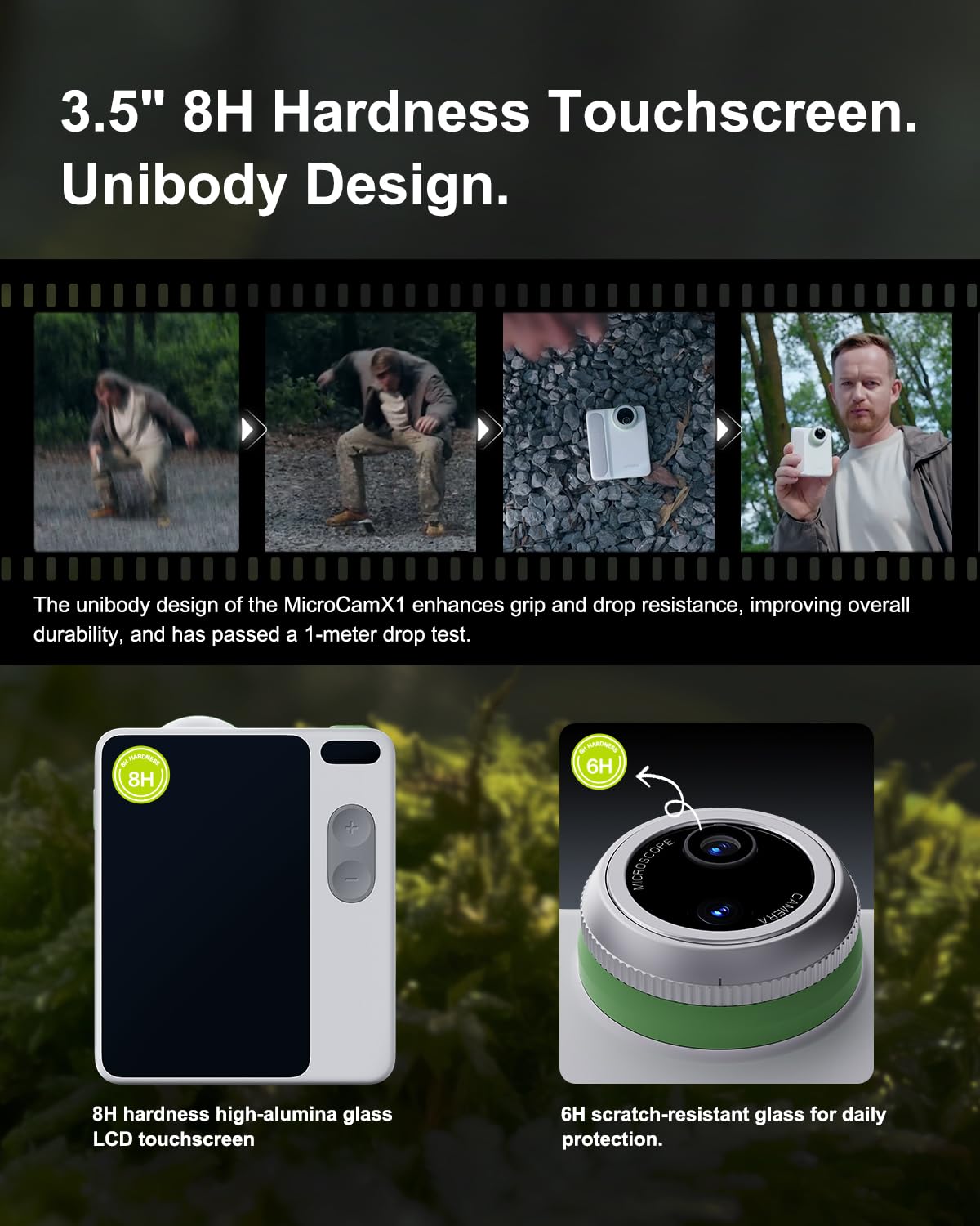 MicroCam X1 4K Fotocamera Digitale con Microscopio 400X, Filmati True 4K, Autofocus, Touchscreen LCD da 3,5 Pollici | Fotocamere Point-and-Shoot Portatili per Fotografia | Regalo Perfetto per