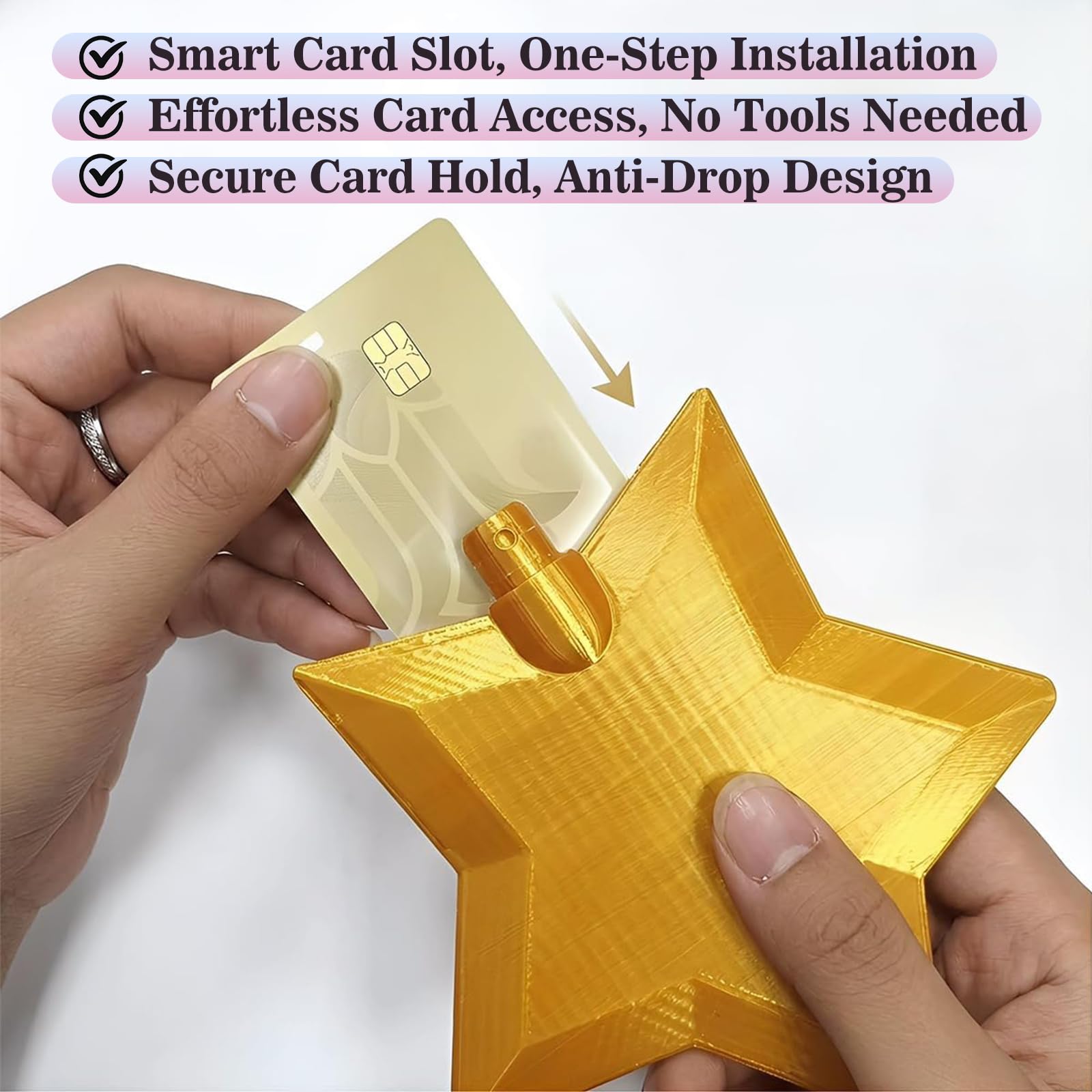 Credit Card Wand,3D Printed Tap to Pay Wand Card Holder with Hidden Slot,Credit Card Holder Wands,Easy Checkout for Contactless Payment,Novelty Gift for Kids and Adults Party(E) - 2