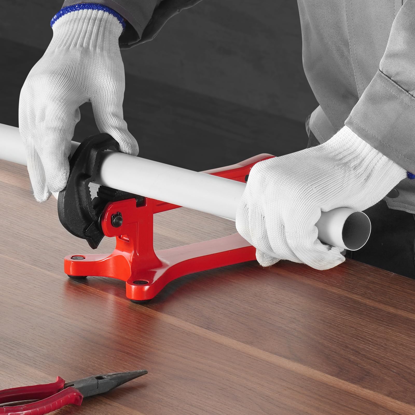 VEVOR Przenośne imadło do rur, lekkie aluminiowe imadło do rur o pojemności zaciskowej 1/20.3 cm do 1-1/5.1 cm, idealne do instalacji hydraulicznych na miejscu, naprawy i konserwacji