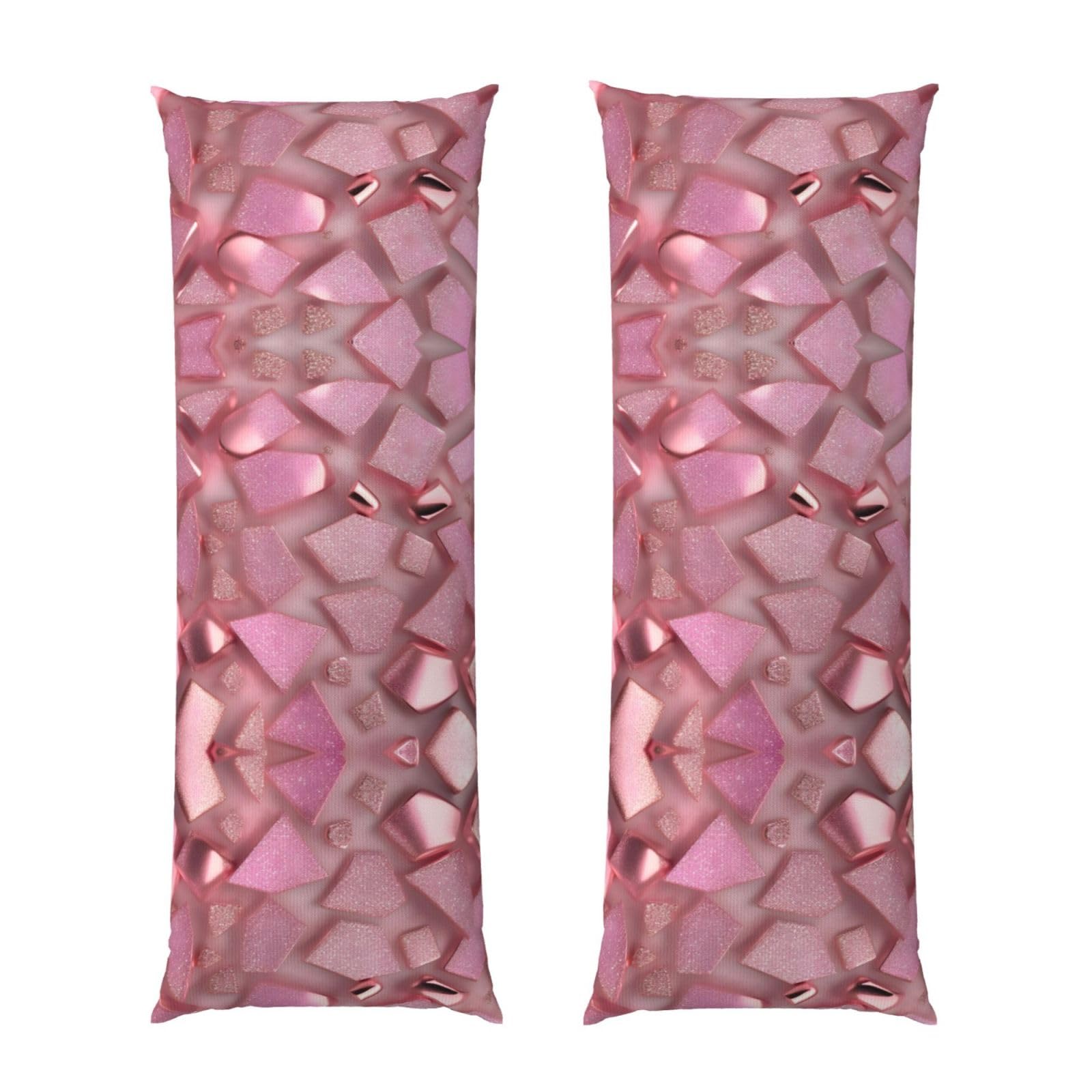 Taie d'oreiller de corps respirante et ultra douce housse esthétique or rose