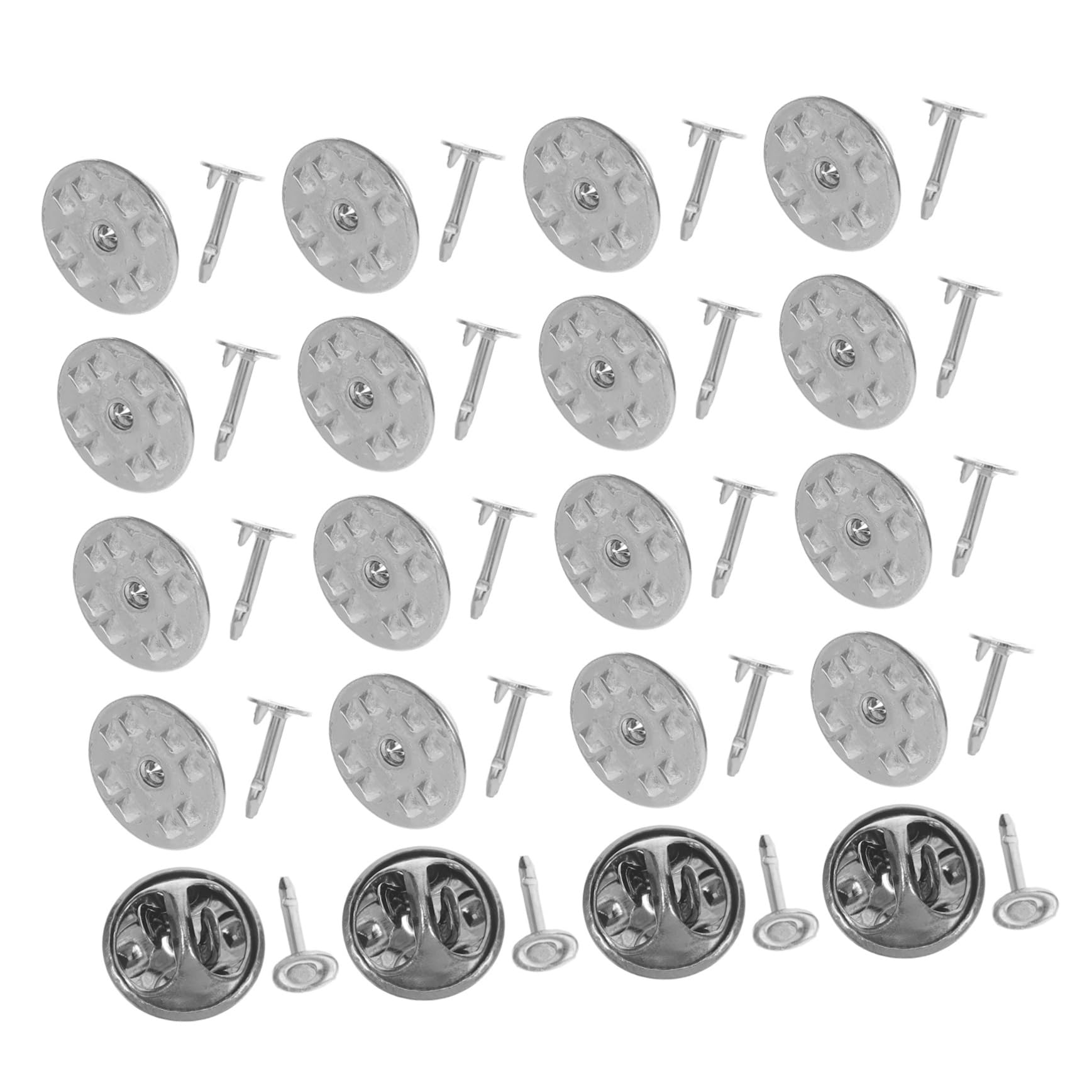 AUTSUPPL Create Unique Badges Brooches 100pcs Butterfly Clutch Tie Tacks Pin Backs Safety Clasp Pins Brass Material Easy to Use for DIY Projects