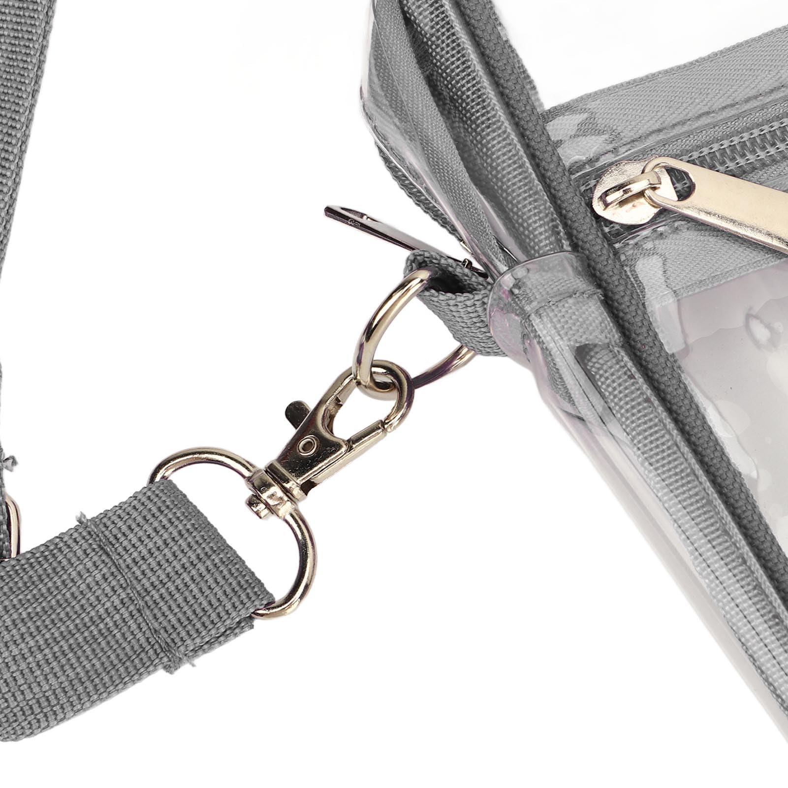 Fockety Sacoche Transparente en PVC avec bandoulière réglable et Fermeture à glissière