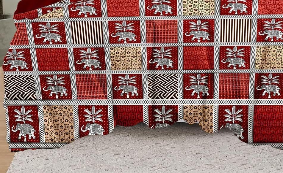 Image of NewUnique Double Bedsheet with Two Pillow Cover King Size Sanganeri Print