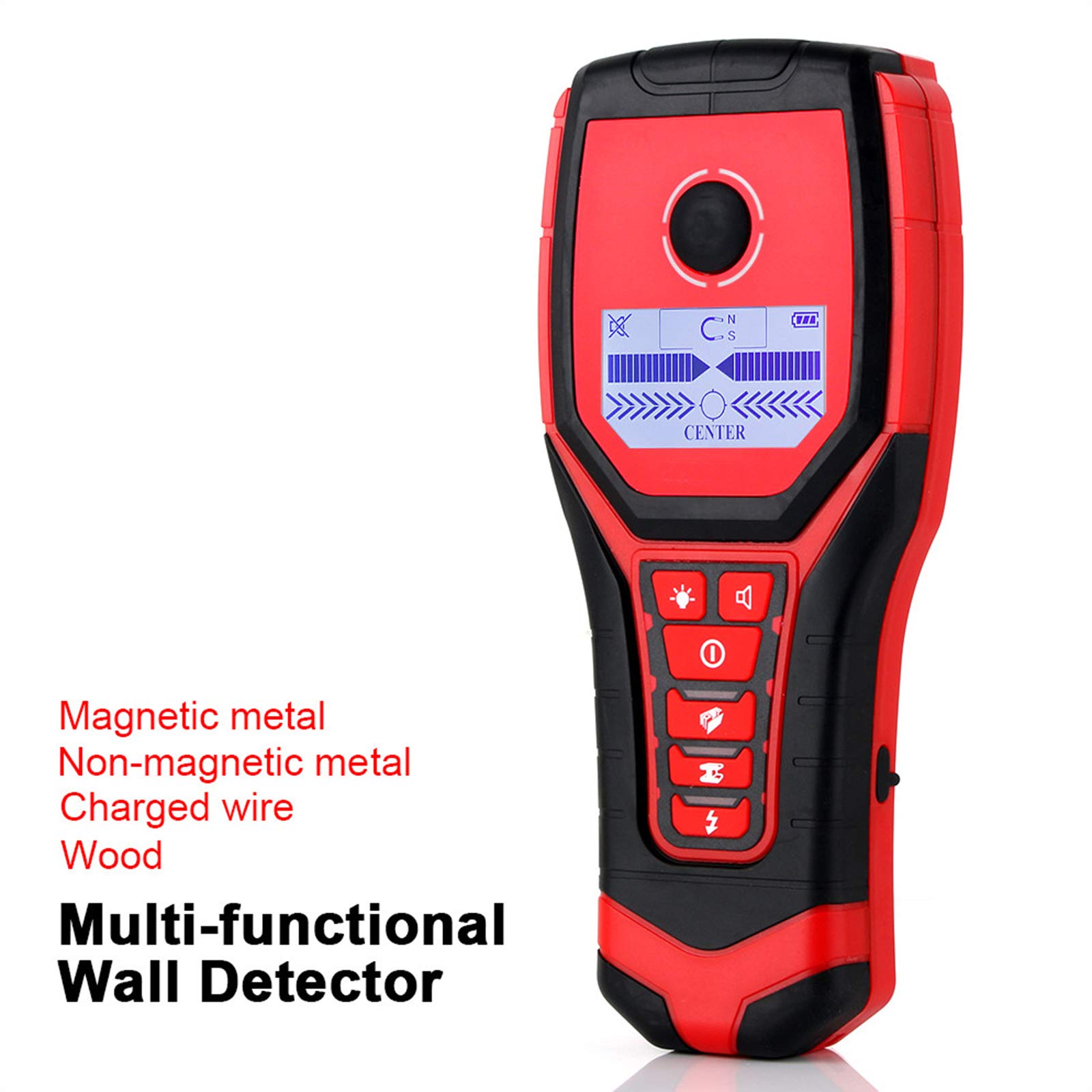 HMTE Detector de Pared Multifuncional, Find Metal Sensor Probador de Pared de Mano Profesional para Cable eléctrico de tubería de plástico