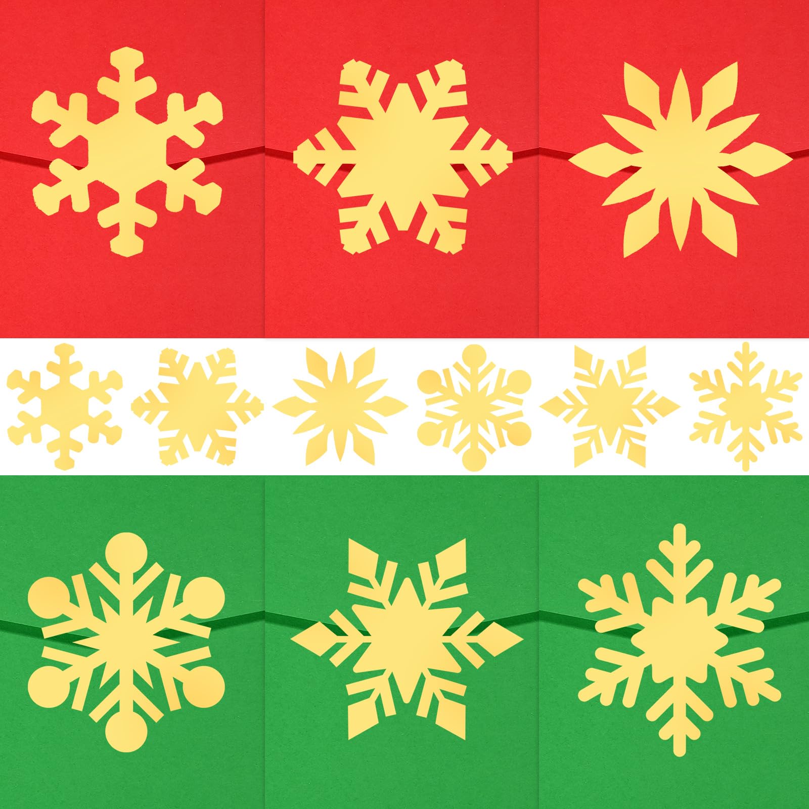 Fullhawl 360 Pcs 2 Inch Gold Christmas Snowflake Envelope Seal Stickers, Large Gold Foil Snowflake Stickers, Holiday Xmas Envelope Decals for Mail,