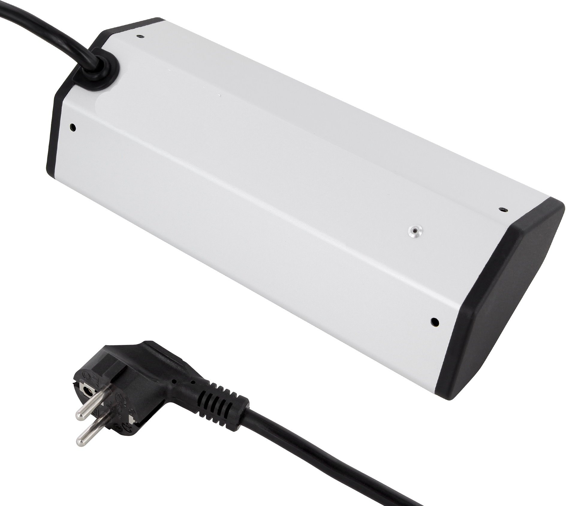 Ciabatta elettrica in alluminio a 2 prese + USB