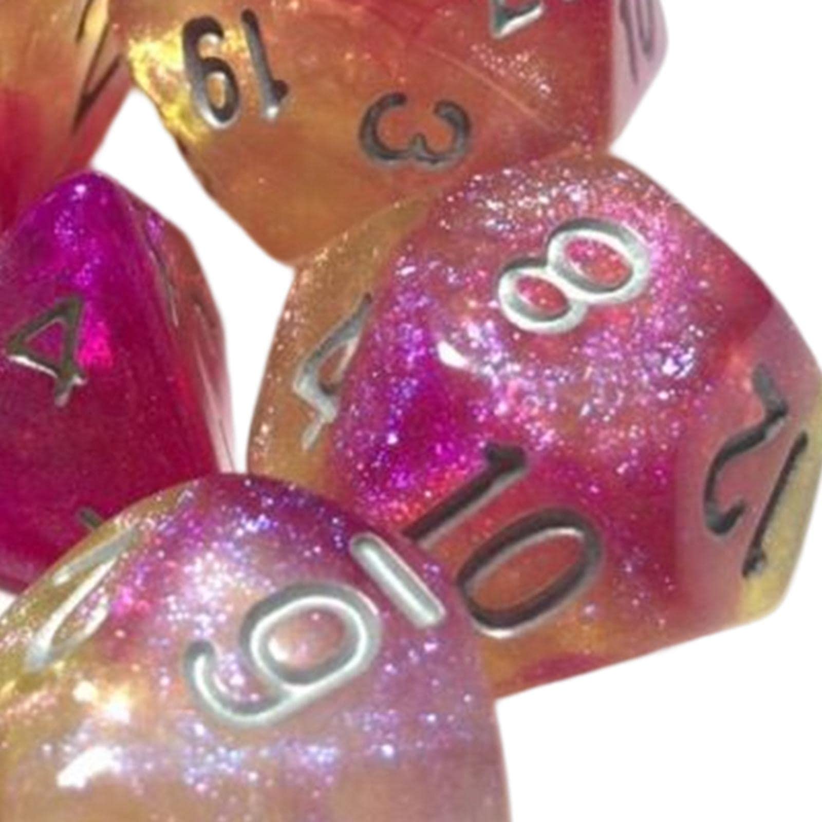 Lot de 10 dés polyédriques - 7 dés RPG pour apprendre les mathématiques - Style D