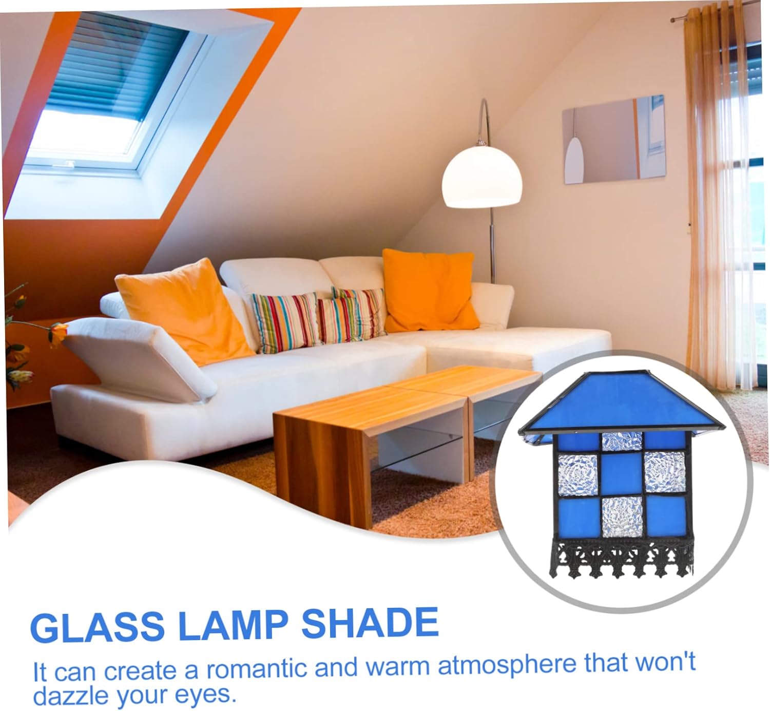 Lurrose Chic Glass Lamp Shade Cover for Bedside and Ceiling Fixtures Warm Light Decor for Living Room Bedroom to Install Unique Design for Housewarming