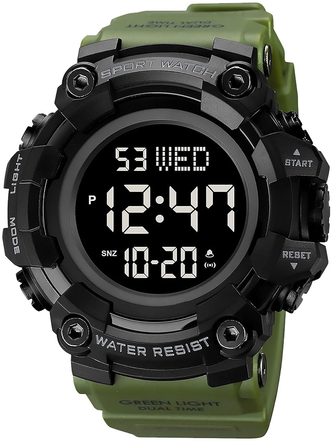 V2A Silicone Men Big And Bold Digital Analogue - Digital Sports Watch With Dual Time Stopwatch Countown Timer 5 Atm Waterproof Digital Analogue For Men,Black Dial,Multi-Color Band (B0C5MYVQ81) Amazon Price History, Amazon Price Tracker