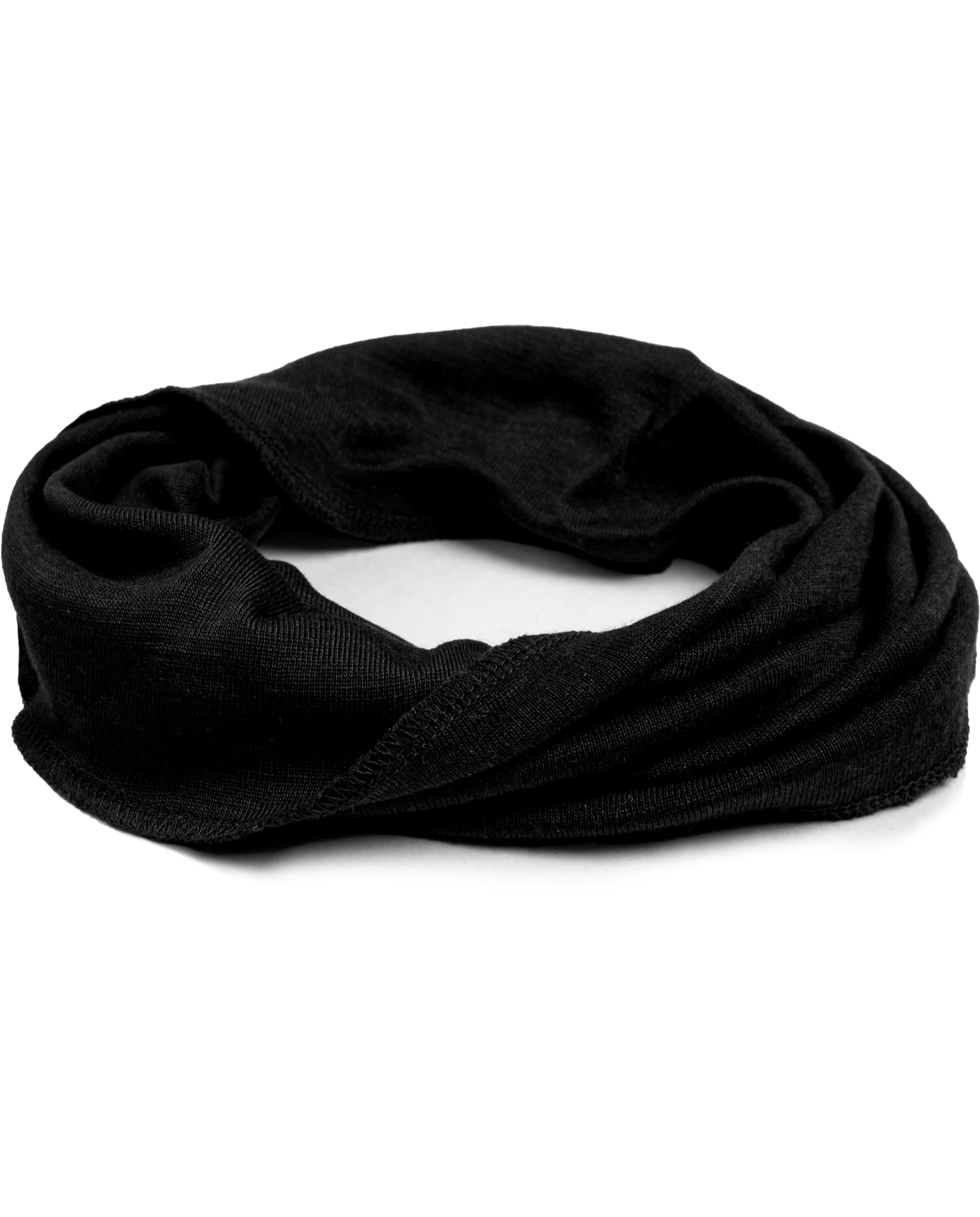 Engel Natural Tube Scarf 70% Wool 30% Silk for Men and Women, black, One Size