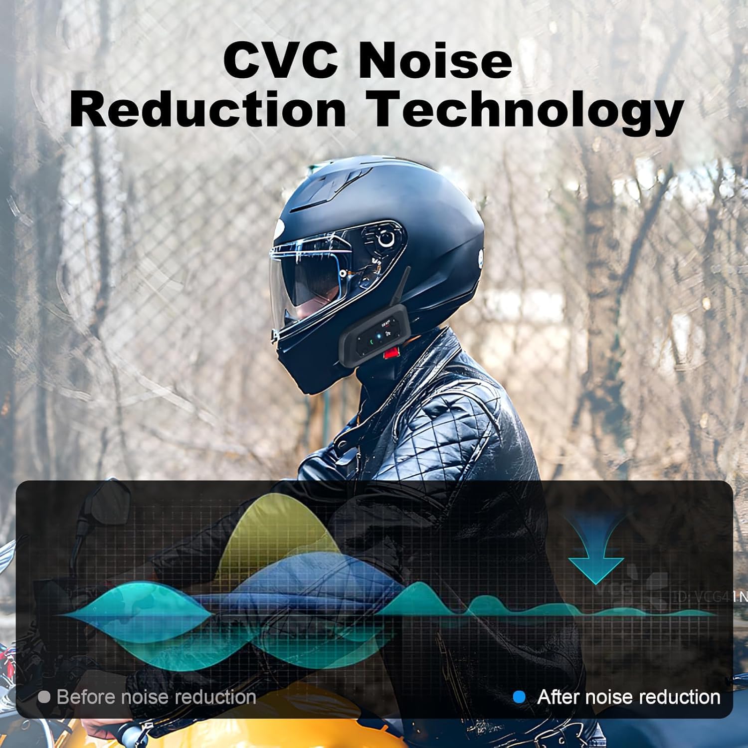 MIMIRACLE V6 Pro - Auriculares Bluetooth para casco de motocicleta, hasta 6 conductores, 2 vías, 1200 m, IP65, impermeable, sistema de comunicación inalámbrico para moto de cross, cuatrimotos,