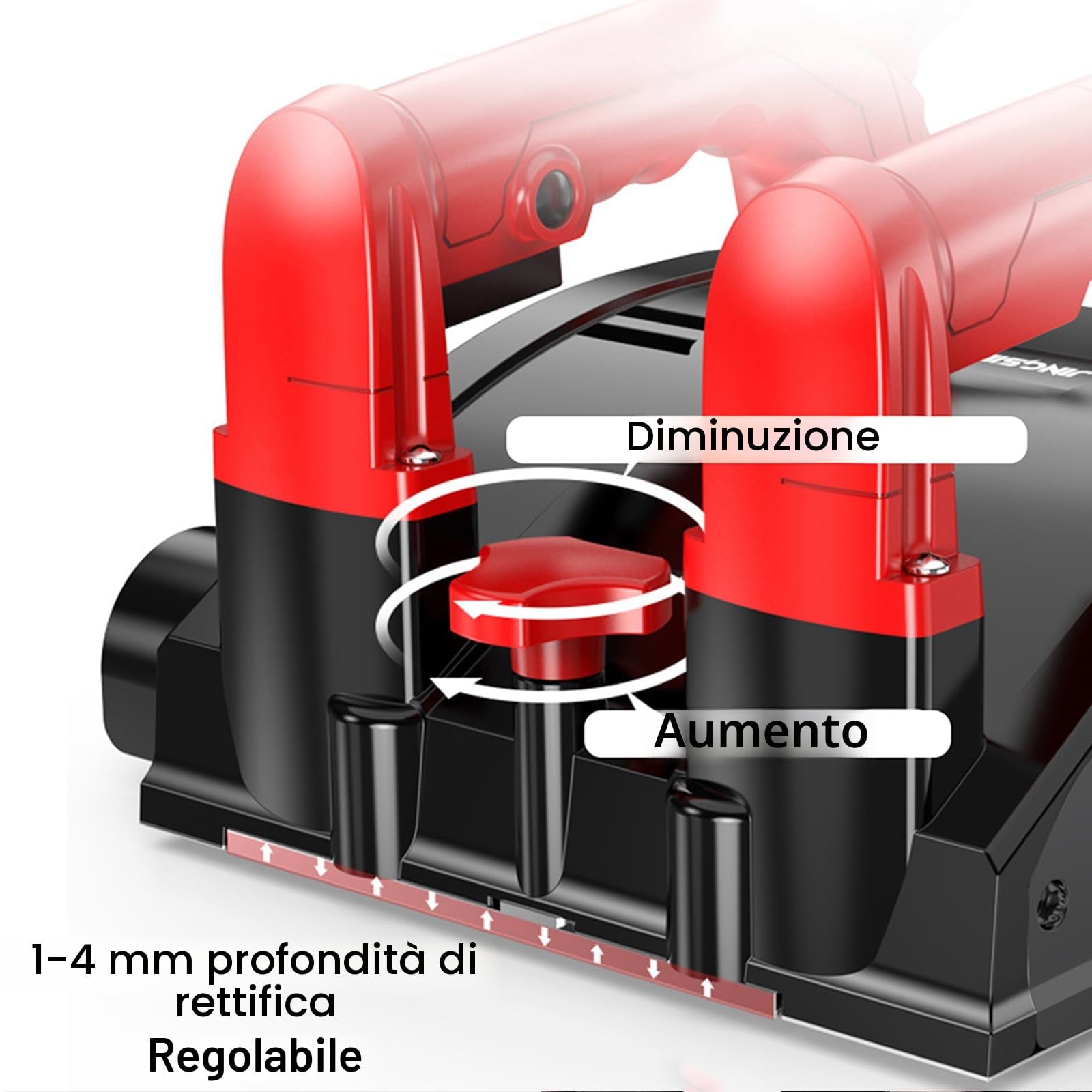 Smerigliatrice per Muro 160 mm – Levigatrice per Calcestruzzo con Aspirazione, 1200 W Pialla per Pareti Elettrica con 26 Lame, Raschiatore Muro per Cemento e Pittura