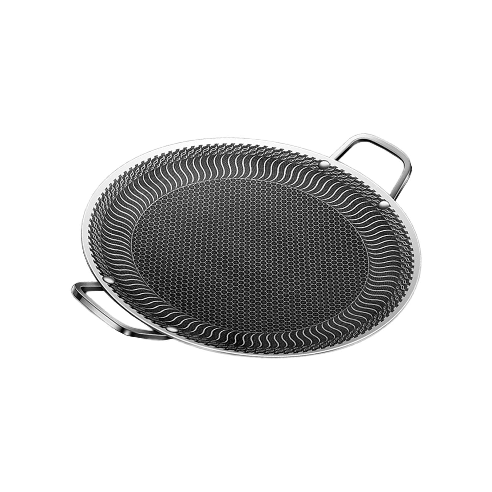 Nieprzywierająca patelnia grillowa z uchwytem ze stali nierdzewnej do gotowania na zewnątrz na kemping, indukcyjne grillowanie i podróż, idealna na pikniki i grille