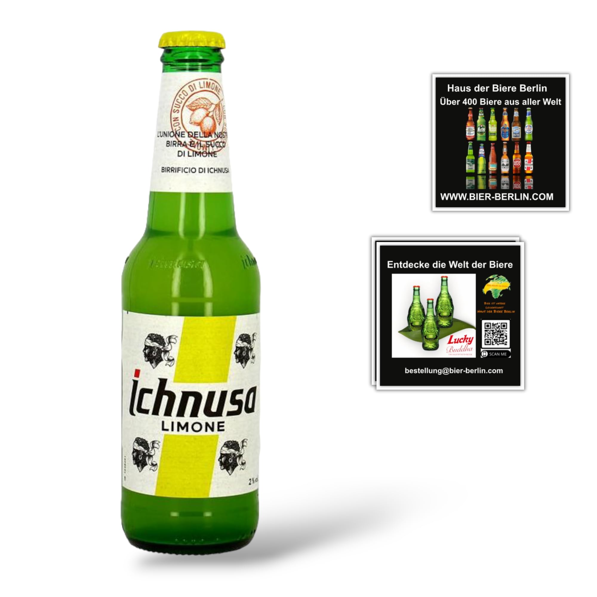 Birra Ichnusa Limone Radler 0,33l 2% Alc. z Oryginalnym Bierdecklem
