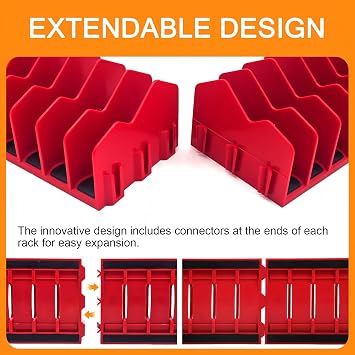 10-Slot Pliers Organizer Rack, 2-Pack (Red)