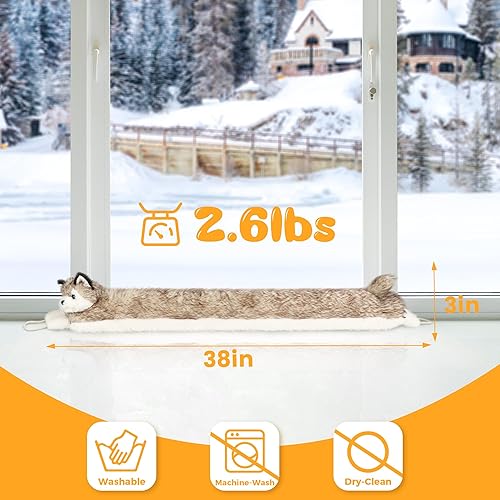 Miniatura 2 de NABOWAN Tope para debajo de la puerta de 38 pulgadas  Adorable perro resistente para debajo de la puerta y ventana, tapones de animales para la