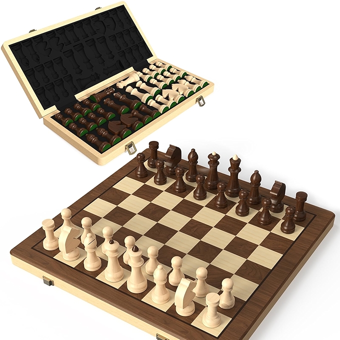折叠木质国际象棋棋盘套装