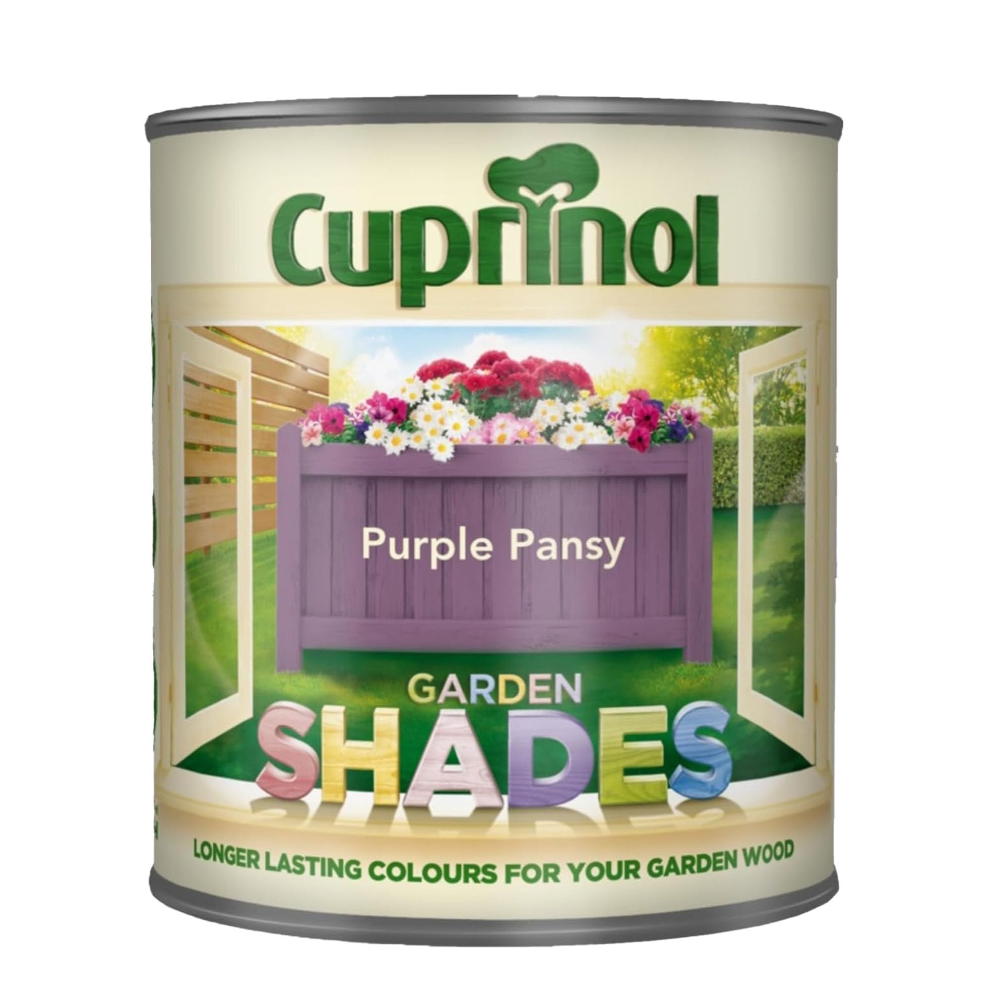 DUAYRA Garden Shades Paint | Quick Drying Water Based | For Garden Fence, Shades, Benches, Terracotta, Brick, Stone | Exterior Wood Furniture | Long Lasting (Purple Pansy, 2.5 Liters)