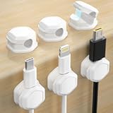 6 Pack Magnetic Cord Organizer - Cord Holder - Cable Clips - Cord Organizer for Desk&comma; Adjustable Cord Holder Management&comma; for Desk&comma; Nightstand&comma; Phone Charger&comma; Computer&comma; Home&comma; Office&comma; Car