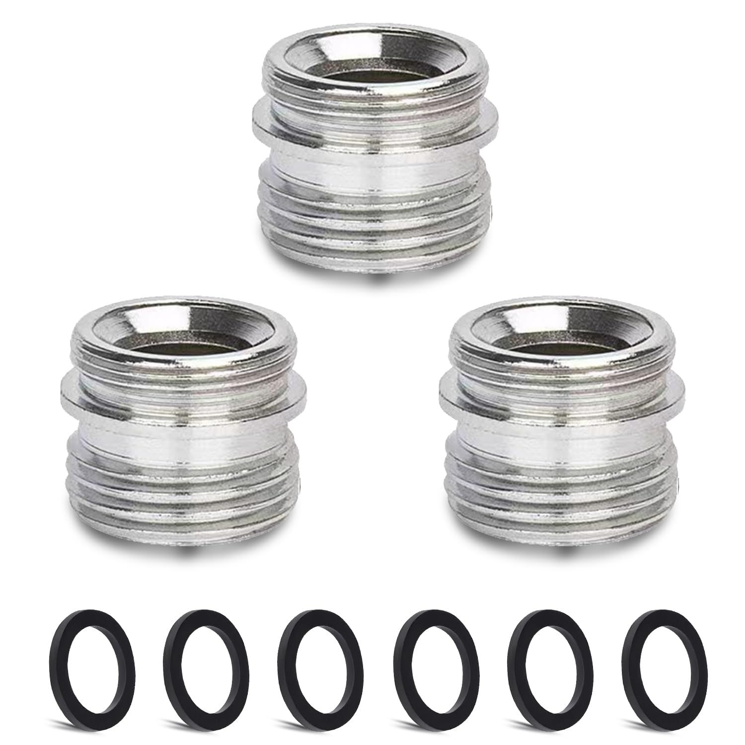 3 pcs Faucet Adapter Kit, CNYMANY Male M20mm to Male M20mm Fine Thread Kitchen Aerator Adapter Set Sink Faucet Adapter Connecting Garden Hose Water Filter Standard Hose via Diverter โ image 1