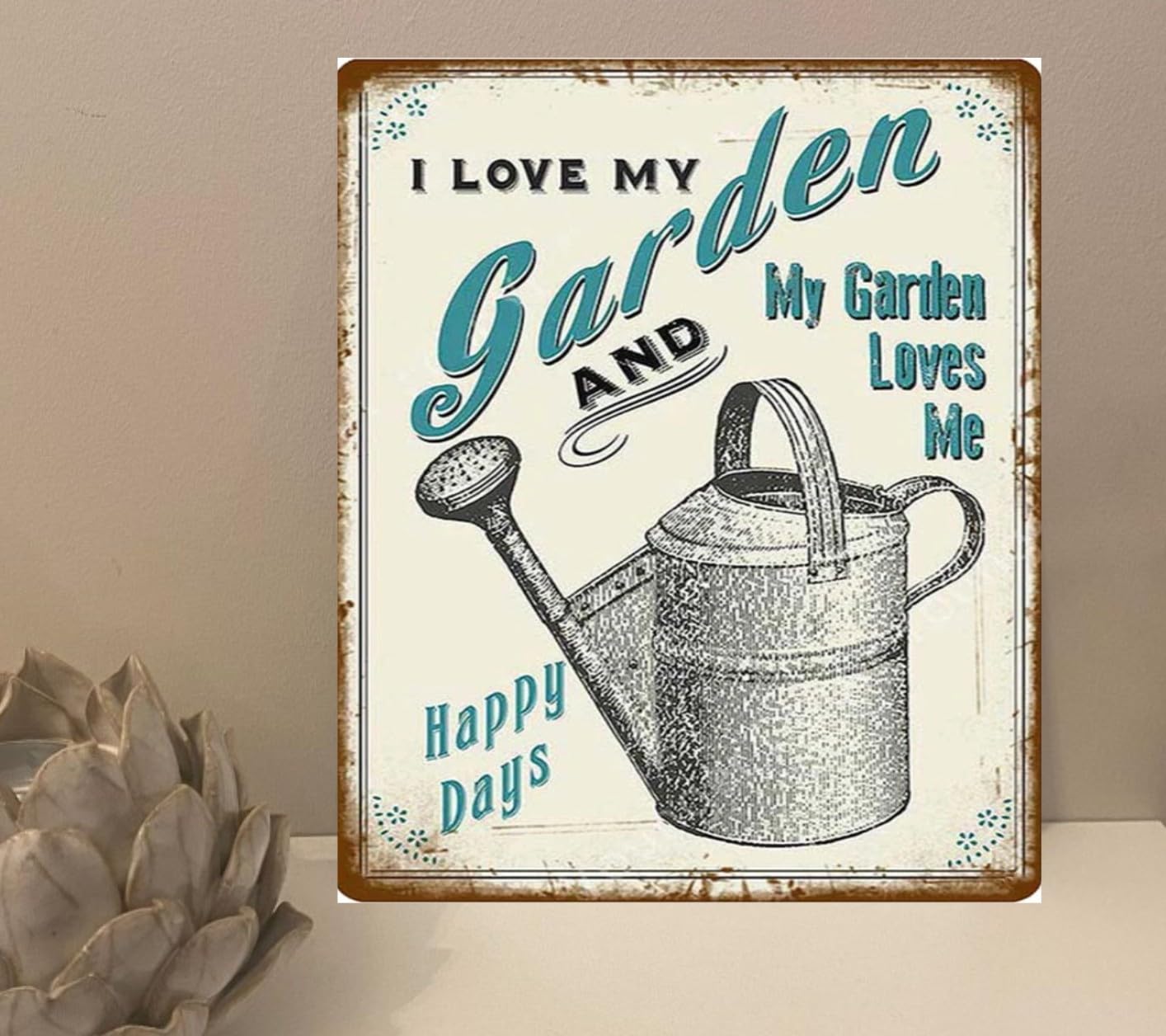 1x Love My Garden Plants Garden Shed Retro Vintage Rustic Metal Plaque Sign Gift Novelty (mt846) (200mm x 150mm)