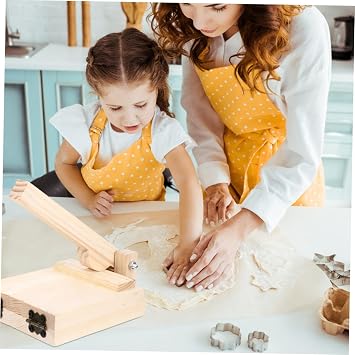 SHERCHPRY Hand Tools Hand Tools Wooden Dough Pressing Tool: Dumpling Maker Pastry Press Skin Press Tool Manual Tortilla Press Pancake Ravioli Chapati Roti Taco Maker Household Gadgets Tortellini