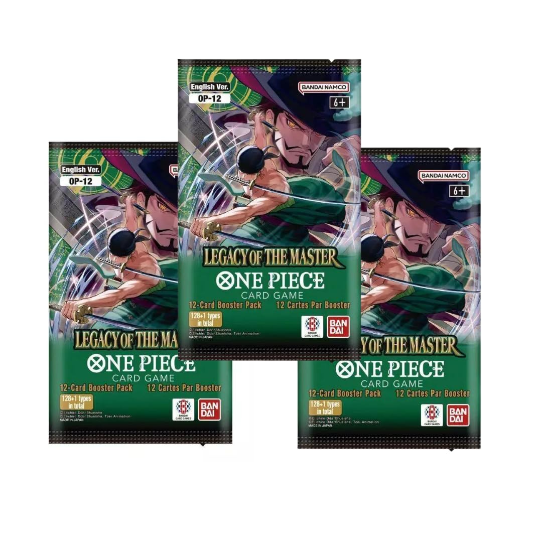 3× One Piece TCG - Legacy of The Master (OP-12) Booster Pack
