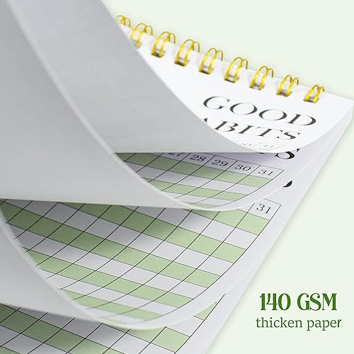 Miniatura 3 de Diario de seguimiento de hábitos  Calendario de seguimiento de hábitos y seguimiento de objetivos con encuadernación en espiral, planificador de