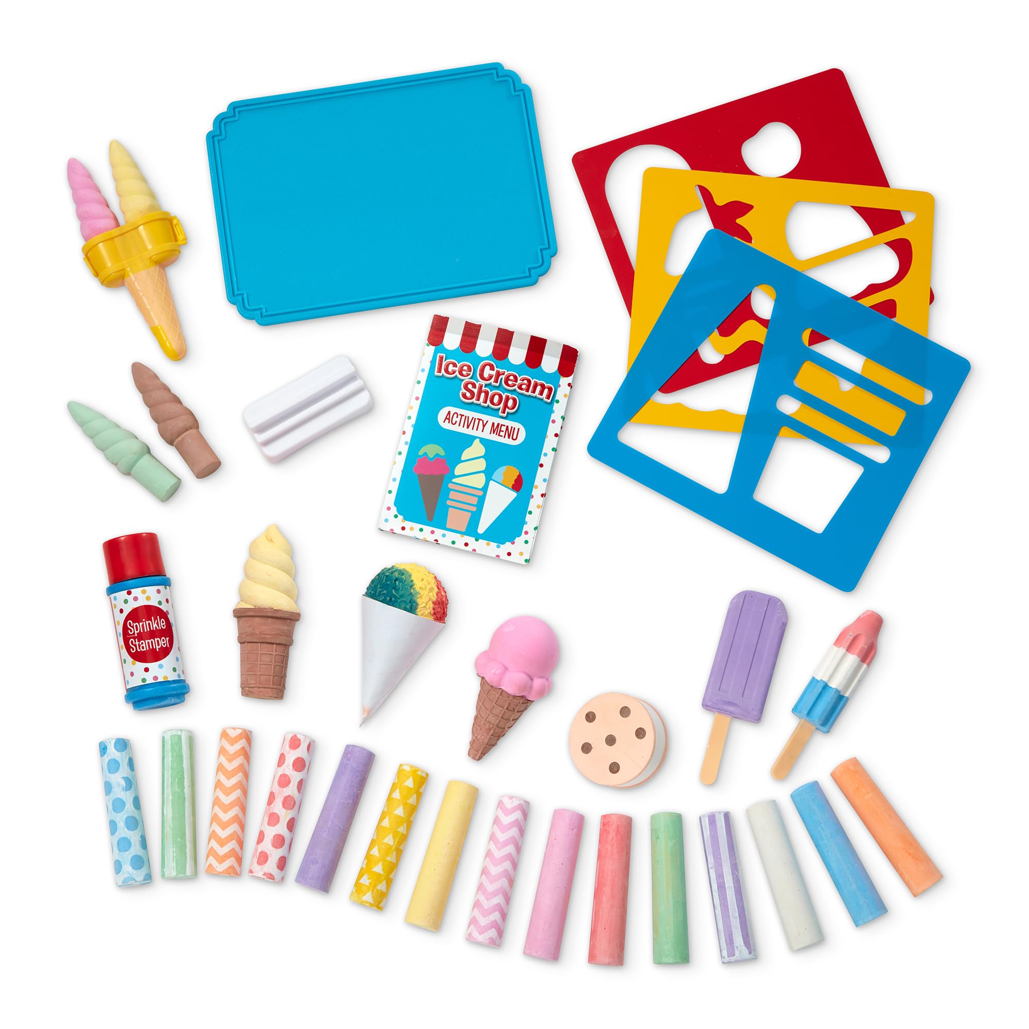 Amazon.com: Melissa & Doug Ice Cream Shop Chalk Set, 33-Piece