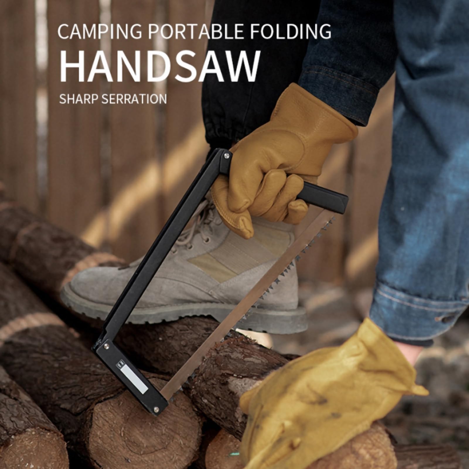 Camp Saw Portable Folding Saw Multifunctional Rectangular Hand Saws for Outdoor Camping Survival Woodworking (silver)