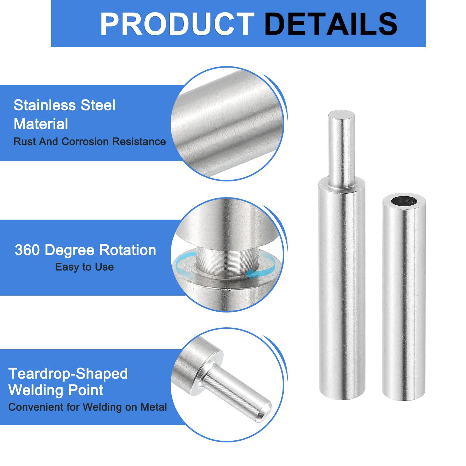 QUARKZMAN 20 Stück Anschweißscharnier 120 x 12mm Türscharniere Edelstahl Türband Schweißbare abnehmbare Türbänder für Holztüren Metalltore Schwingtüren Anhängerrampen, Silber