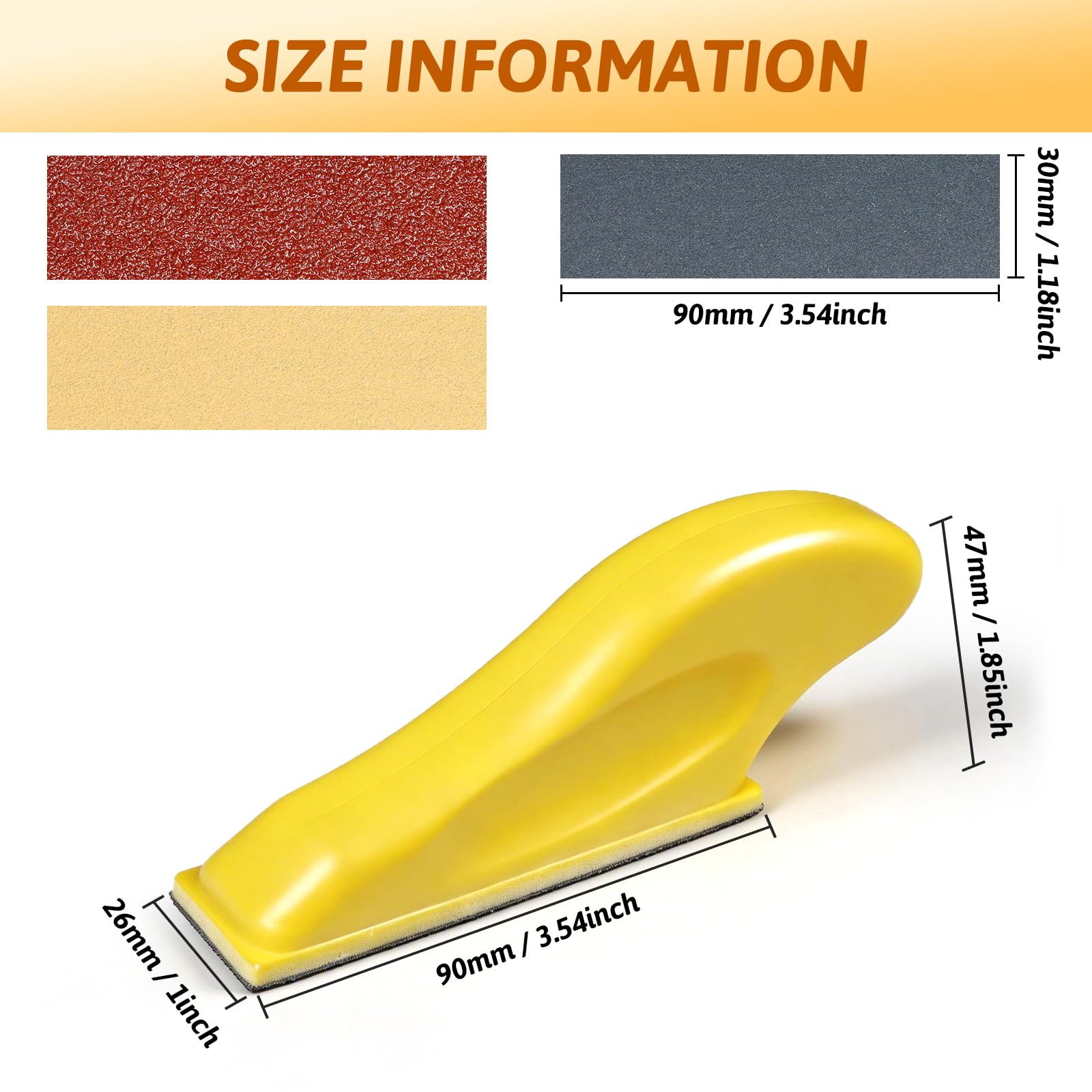 Mini Sanding Kit - 180 Grit Sandpaper & Blocks -6